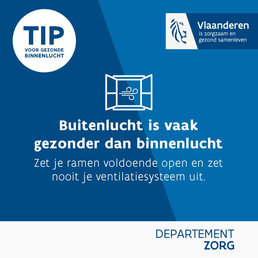 Buitenlucht is vaak gezonder dan binnenlucht