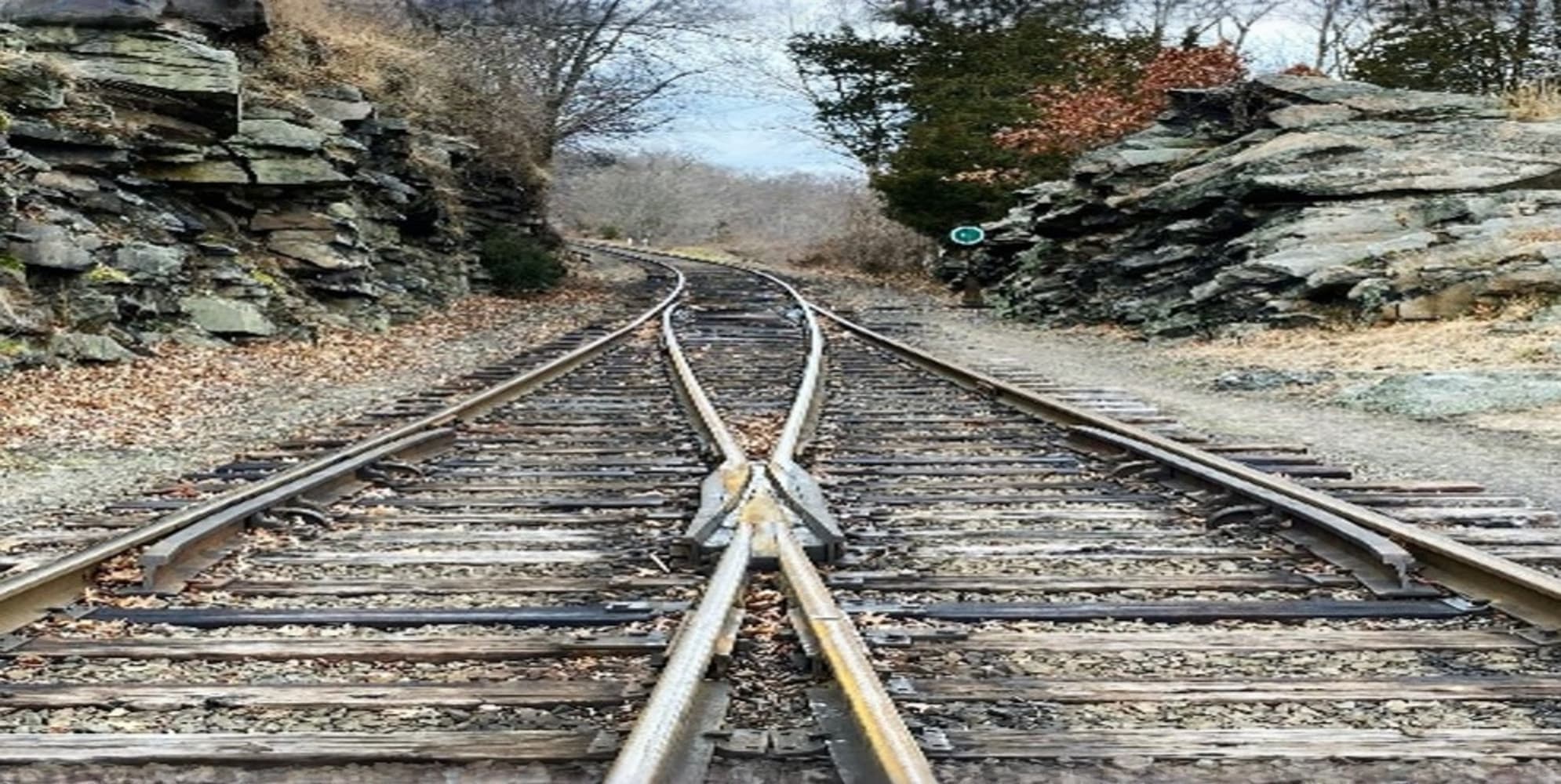 Foto van treinsporen