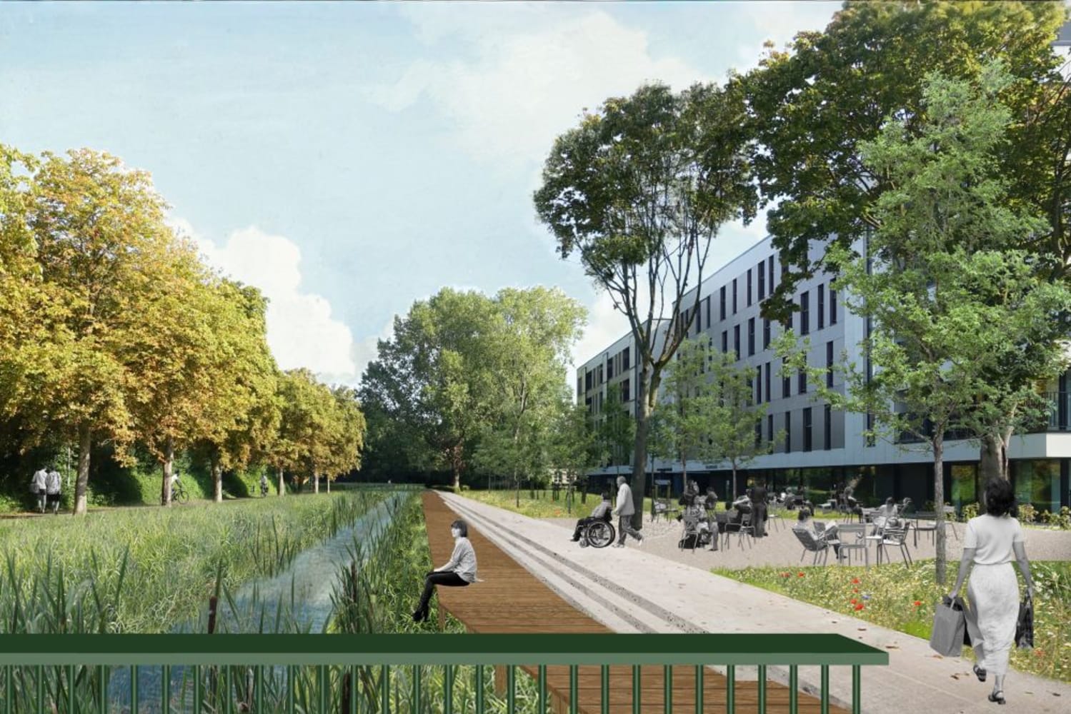 afbeelding Kerkebeek Brugge na openlegging, simulatie