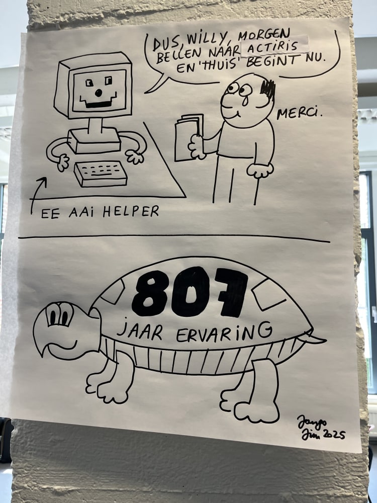 Cartoon over 807 jaar ervaring
