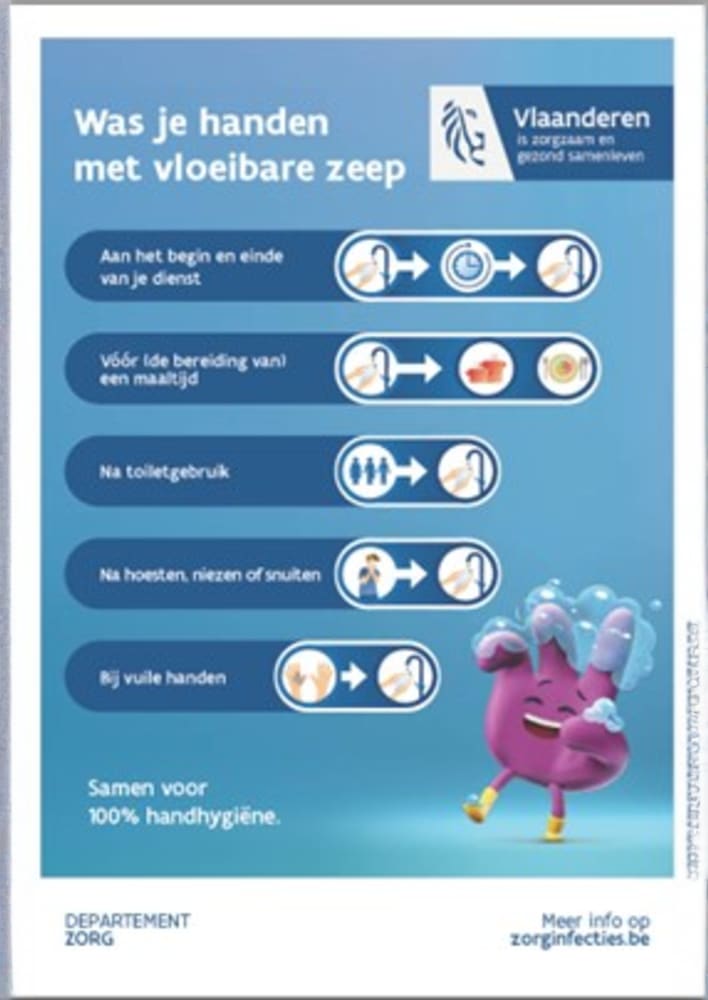 Was je handen met vloeibare zeep