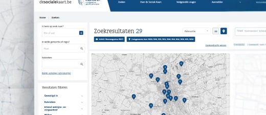 Afbeelding woonzorgfiches in de Sociale Kaart