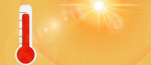 Zon met thermometer