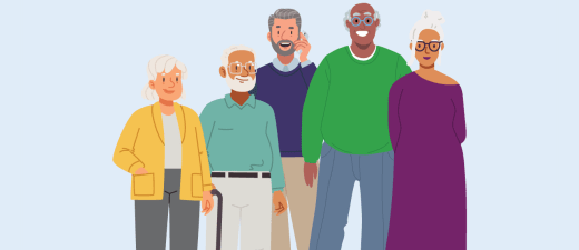 Illustratie leeftijdsgroep ouderen  vaccinaties