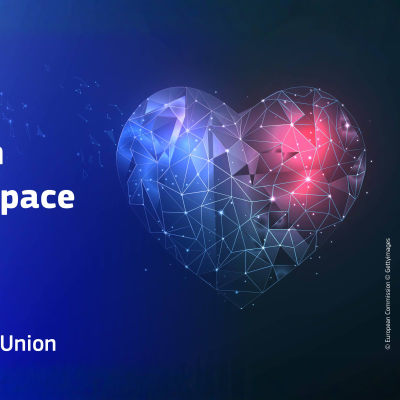 Logo 'For a European Health Data Space' #HealthUnion