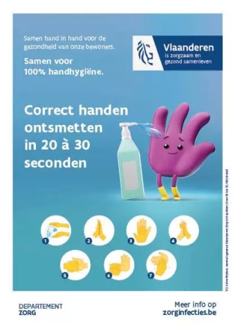 Handen correct ontsmetten