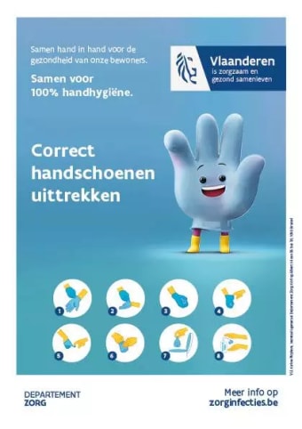 Correct handschoenen uittrekken