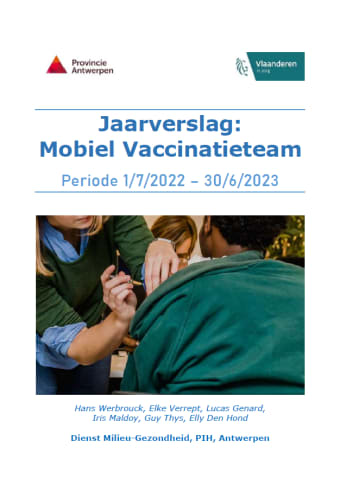 Voorblad van het jaarverslag mobiel vaccinatieteam 2022-2023