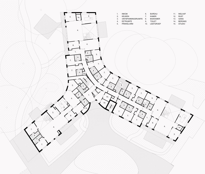 Plan gelijkvloers 