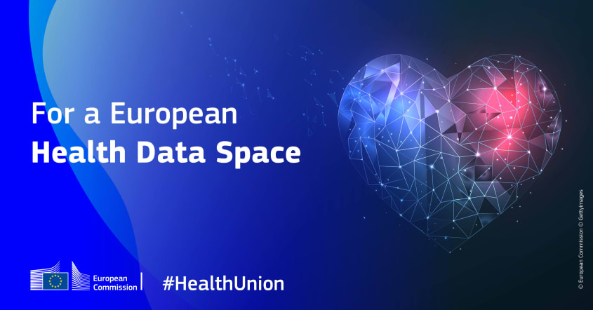 Logo 'For a European Health Data Space' #HealthUnion
