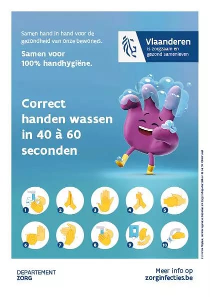 correct handen wassen