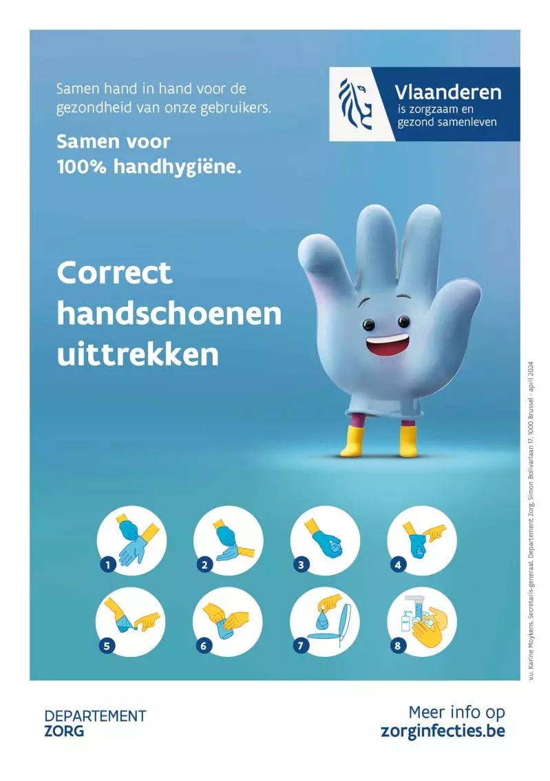 Handschoenen uittrekken gezinszorg